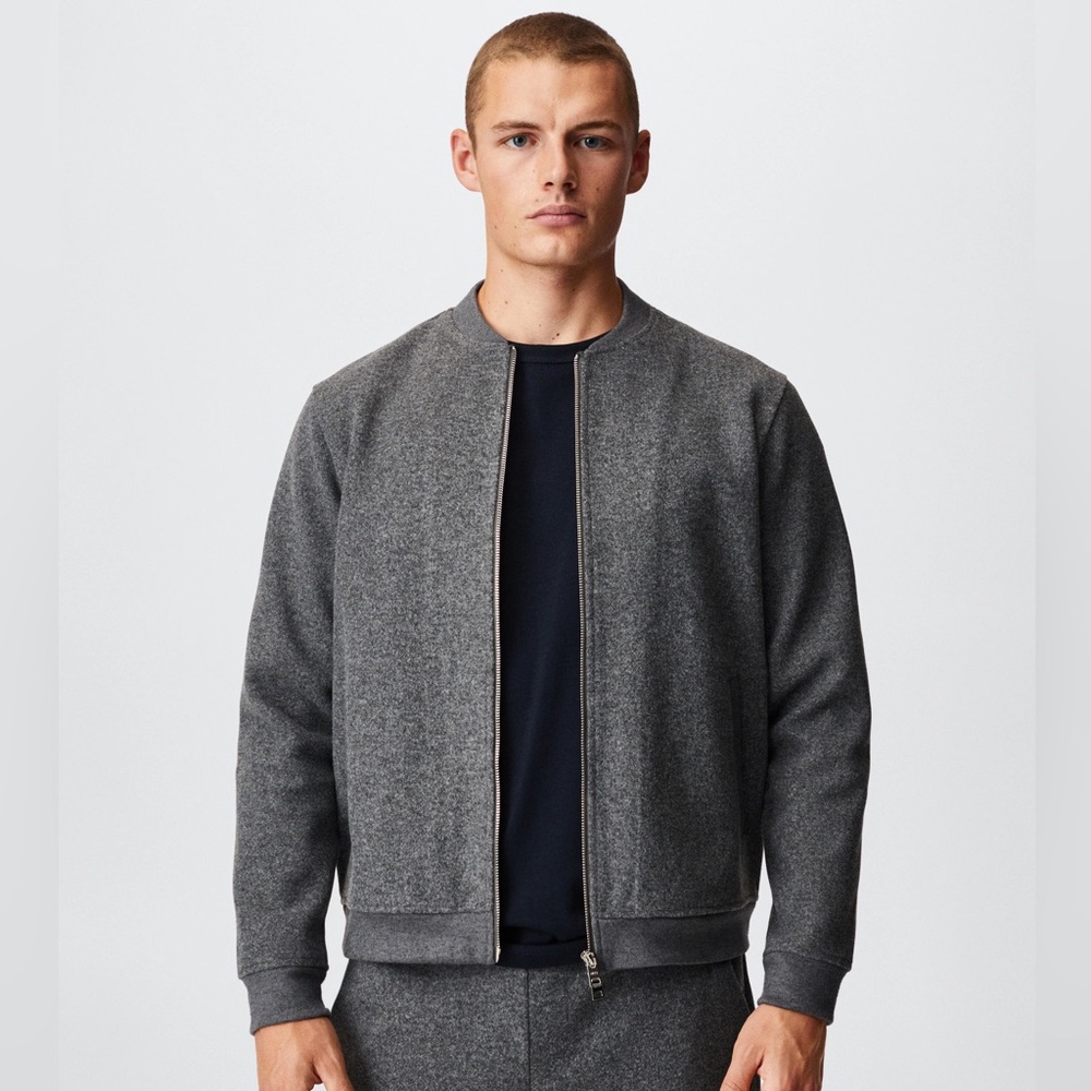 BNWT Mango wool blend bomber jacket